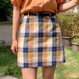 カラフルチェックパンツスカート ミニスカート ベルト付き | PREMIUM K | 詳細画像2 