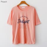 Peach | DelightレタリングTシャツ プリント デザイン | PREMIUM K
