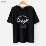 Black | DelightレタリングTシャツ プリント デザイン | PREMIUM K
