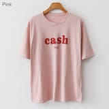 Pink | cashレタリングTシャツ ロゴT 半袖 | PREMIUM K