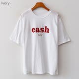 Ivory | cashレタリングTシャツ ロゴT 半袖 | PREMIUM K