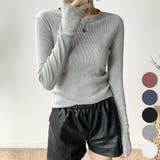 Gray | スリムリブロングTシャツ 長袖 ロンT | PREMIUM K