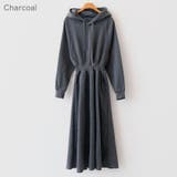 Charcoal | 裏起毛スウェットマキシワンピース ロングワンピース 長袖 | PREMIUM K