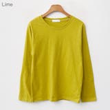 Lime | スラブコットンロングTシャツ 長袖 ビビッドカラー | PREMIUM K