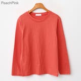 PeachPink | スラブコットンロングTシャツ 長袖 ビビッドカラー | PREMIUM K