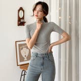 やわらかハイネックTシャツ 半袖 スリムフィット | PREMIUM K | 詳細画像2 
