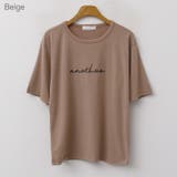 Beige | anotherレタリングTシャツ ロゴTシャツ ワンポイント | PREMIUM K