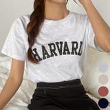 WhiteMelange | HARVARDレタリングTシャツ ロゴT インナーにも | PREMIUM K