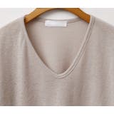リネンミックスクロップドTシャツ 半袖 ゆるVネック | PREMIUM K | 詳細画像11 