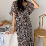 ウイングスリーブワンピース ロングワンピース 花柄 | PREMIUM K | 詳細画像8