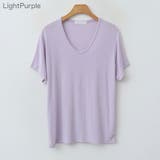 ゆるVネックのゆったりレーヨンTシャツ 半袖 デコルテ | PREMIUM K | 詳細画像3 