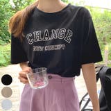 Black | CHANGEビッグレタリングTシャツ ロゴT 半袖 | PREMIUM K