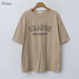 Beige | CHANGEビッグレタリングTシャツ ロゴT 半袖 | PREMIUM K