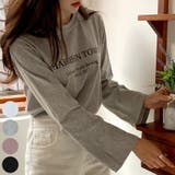 Gray | HARRISONレタリングTシャツ ロングTシャツ ロゴT | PREMIUM K