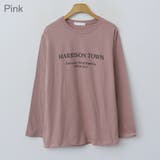 Pink | HARRISONレタリングTシャツ ロングTシャツ ロゴT | PREMIUM K