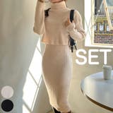 Beige | リブハイネックツーピース ノースリーブワンピース セットアップ | PREMIUM K