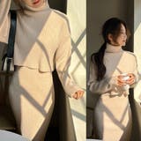 リブハイネックツーピース ノースリーブワンピース セットアップ | PREMIUM K | 詳細画像4