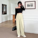 クロップドオフショルダーニット スリムフィット リブニット | PREMIUM K | 詳細画像2
