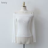 Ivory | オフショルダーロングTシャツ スリムフィット 長袖 | PREMIUM K