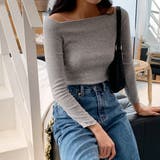 オフショルダーロングTシャツ スリムフィット 長袖 | PREMIUM K | 詳細画像3