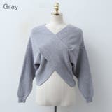 Gray | 2WAYカシュクールニット オフショルダー イレギュラーヘム | PREMIUM K