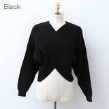 Black | 2WAYカシュクールニット オフショルダー イレギュラーヘム | PREMIUM K
