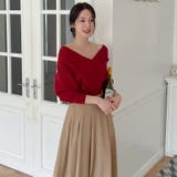 2WAYカシュクールニット オフショルダー イレギュラーヘム | PREMIUM K | 詳細画像3