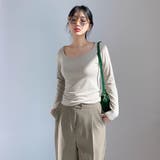 ソフトラウンドネックTシャツ ロングTシャツ 長袖 | PREMIUM K | 詳細画像3 
