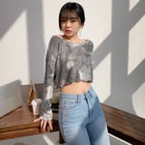タイダイウェーブエッジクロップドTシャツ ロンT シースルー | PREMIUM K | 詳細画像2 