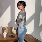 タイダイウェーブエッジクロップドTシャツ ロンT シースルー | PREMIUM K | 詳細画像5 