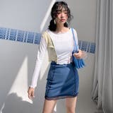 トリプルカラークロップドTシャツ ロングTシャツ カットソー | PREMIUM K | 詳細画像3