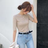シンプルタイトTシャツ 半袖 スリムフィット | PREMIUM K | 詳細画像8 