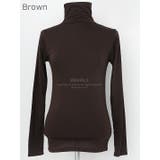 Brown | 表面起毛タートルネックロングTシャツ スリムフィット ハイネック | PREMIUM K