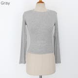 Gray | クロップドロングTシャツ シンプル ベーシック | PREMIUM K