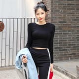 クロップドロングTシャツ シンプル ベーシック | PREMIUM K | 詳細画像6 