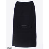 Black | グラマースリットロングスカート ゴムウエスト 薄手のニットスカート | PREMIUM K