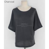 Charcoal | バックリボンハーフスリーブTシャツ バックシャン デコルテ | PREMIUM K