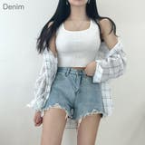 クラッシュデニムショートパンツ 短パン ダメージ加工 | PREMIUM K | 詳細画像4 