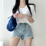 クラッシュデニムショートパンツ 短パン ダメージ加工 | PREMIUM K | 詳細画像6 