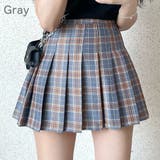 Gray | テニスプリーツスカート スカートパンツ チェック | PREMIUM K