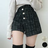 Black | ツイードラップショートパンツ スカートパンツ ミニスカート | PREMIUM K