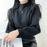 ふんわり袖のモックネックニット ハイネック ボリューム袖 | PREMIUM K | 詳細画像13