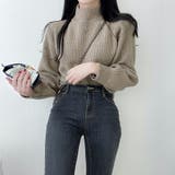 ふんわり袖のモックネックニット ハイネック ボリューム袖 | PREMIUM K | 詳細画像5
