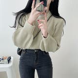 ふんわり袖のモックネックニット ハイネック ボリューム袖 | PREMIUM K | 詳細画像8