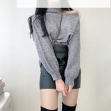 サイドオフショルダーニット ハイネック オフショル | PREMIUM K | 詳細画像9
