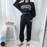 Black | BROOKLYNトレーナーセット クロップド丈 トレーニングセット | PREMIUM K