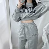 BROOKLYNトレーナーセット クロップド丈 トレーニングセット | PREMIUM K | 詳細画像3