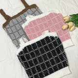 チェックノースリーブ&ニットカーディガンセット クロップド丈 スリムフィット | PREMIUM K | 詳細画像13