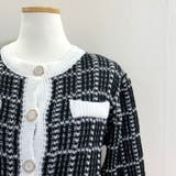 チェックノースリーブ&ニットカーディガンセット クロップド丈 スリムフィット | PREMIUM K | 詳細画像17