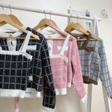 チェックノースリーブ&ニットカーディガンセット クロップド丈 スリムフィット | PREMIUM K | 詳細画像23